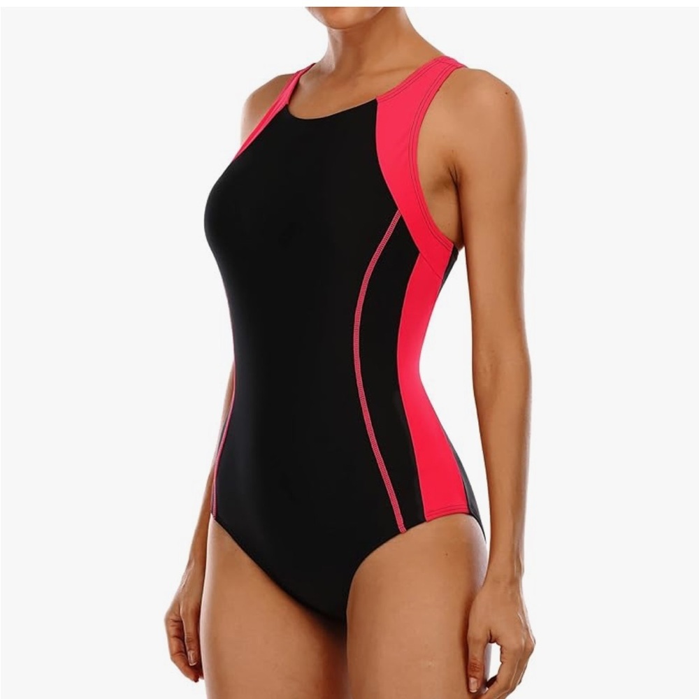 beautyin Women's One Piece Athletic Racerback Swimsuit Slimming NWT S